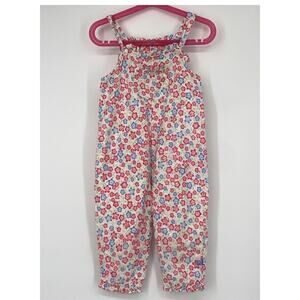 Vintage Retro McKids McDonalds Toddler Floral print overalls Sz 4T